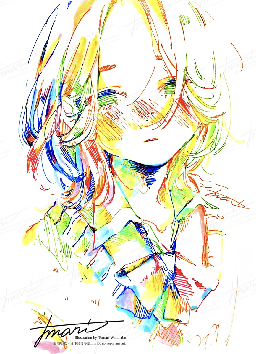 This is a pixiv picture whose title is “それはとても鮮烈で”.