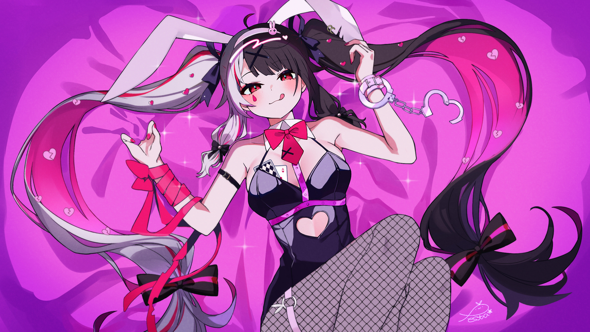 This is a pixiv picture whose title is Love, bluh bluh bluh.
