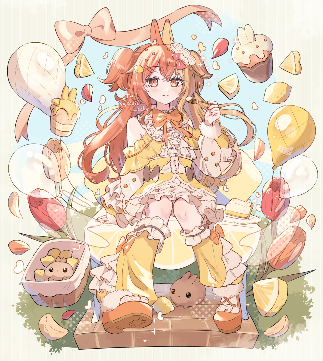 This is a pixiv picture whose title is 🌷×🍋.