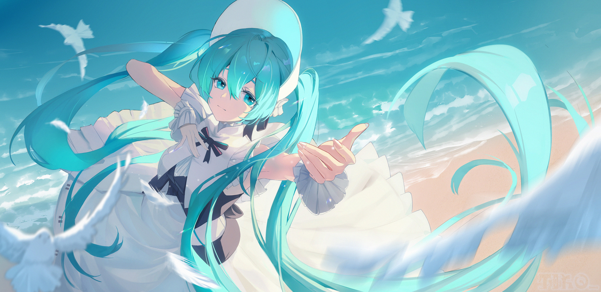 This is a pixiv picture whose title is 39 Miku.