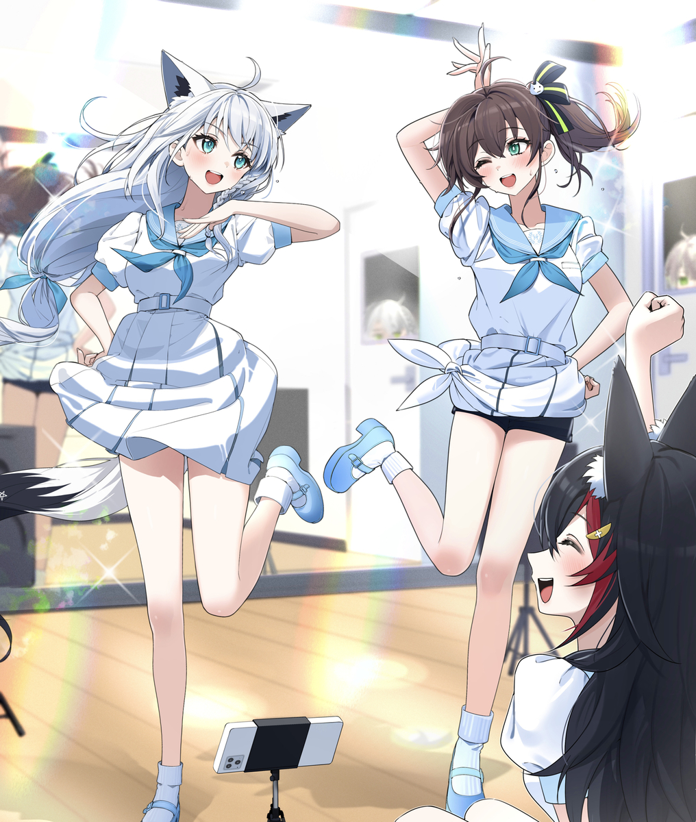This is a pixiv picture whose title is 放課後のダンスレッスン.