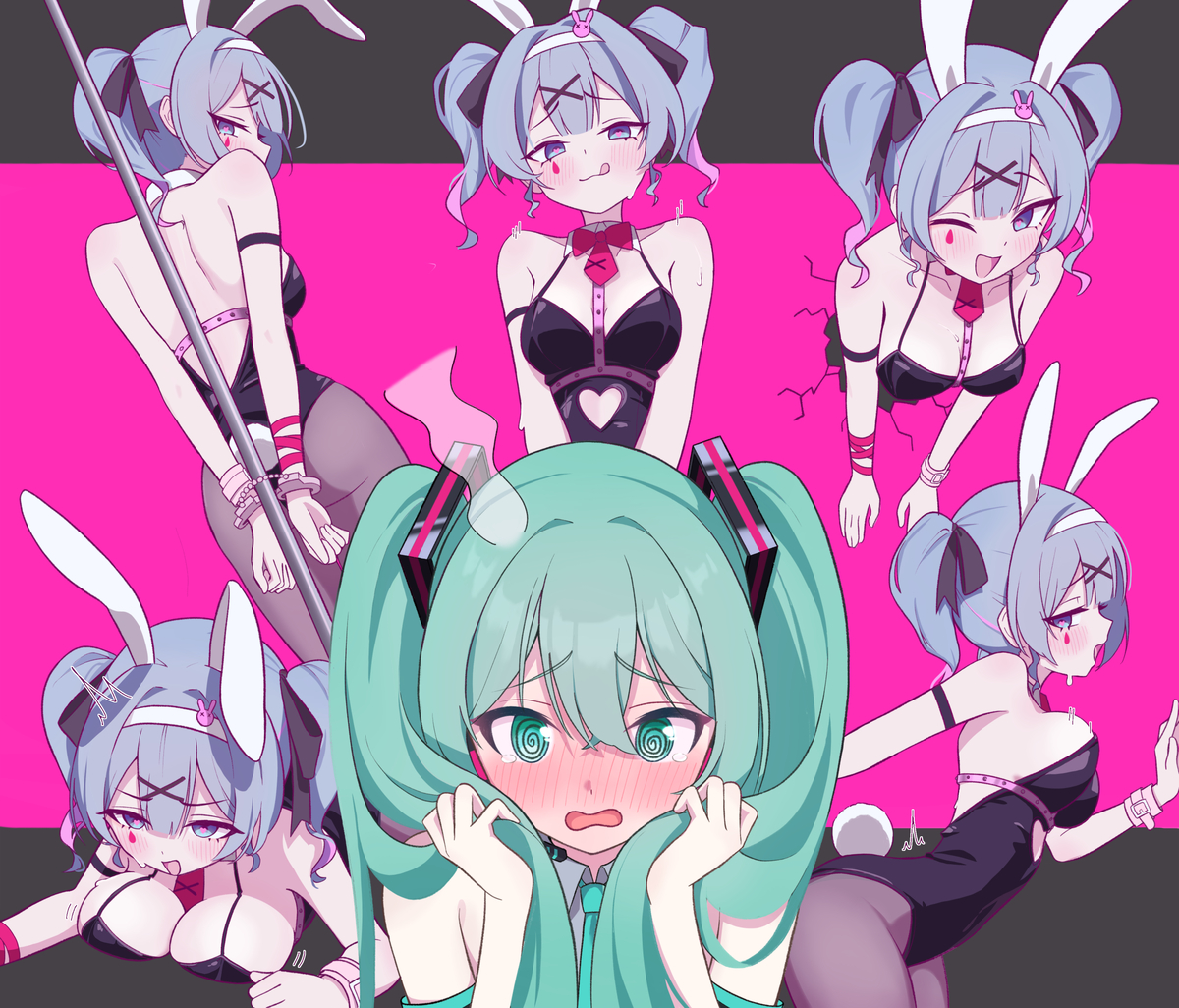This is a pixiv picture whose title is ミクさん、最近の流行りを知る.