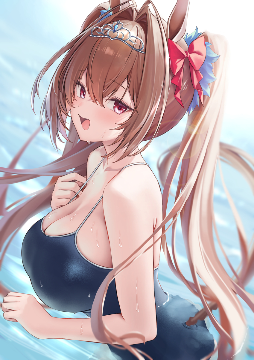 This is a pixiv picture whose title is スク水ダスカ.