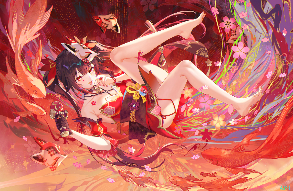 This is a pixiv picture whose title is 花火.
