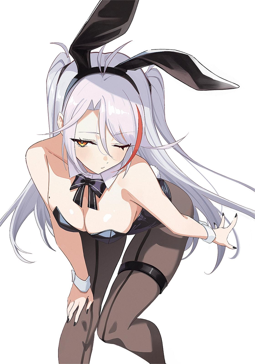 This is a pixiv picture whose title is プリンツ・オイゲン🐰 🖤.