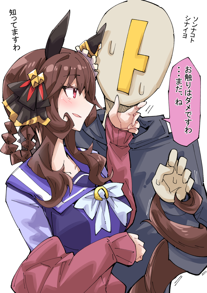 This is a pixiv picture whose title is もっと仲良くなったら触れるかもしれないジェンティルドンナ様.