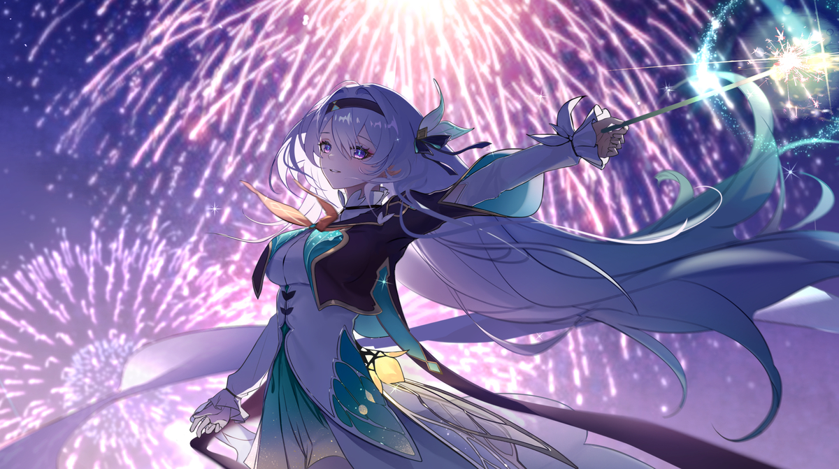 This is a pixiv picture whose title is 【流萤】动态壁纸更新.