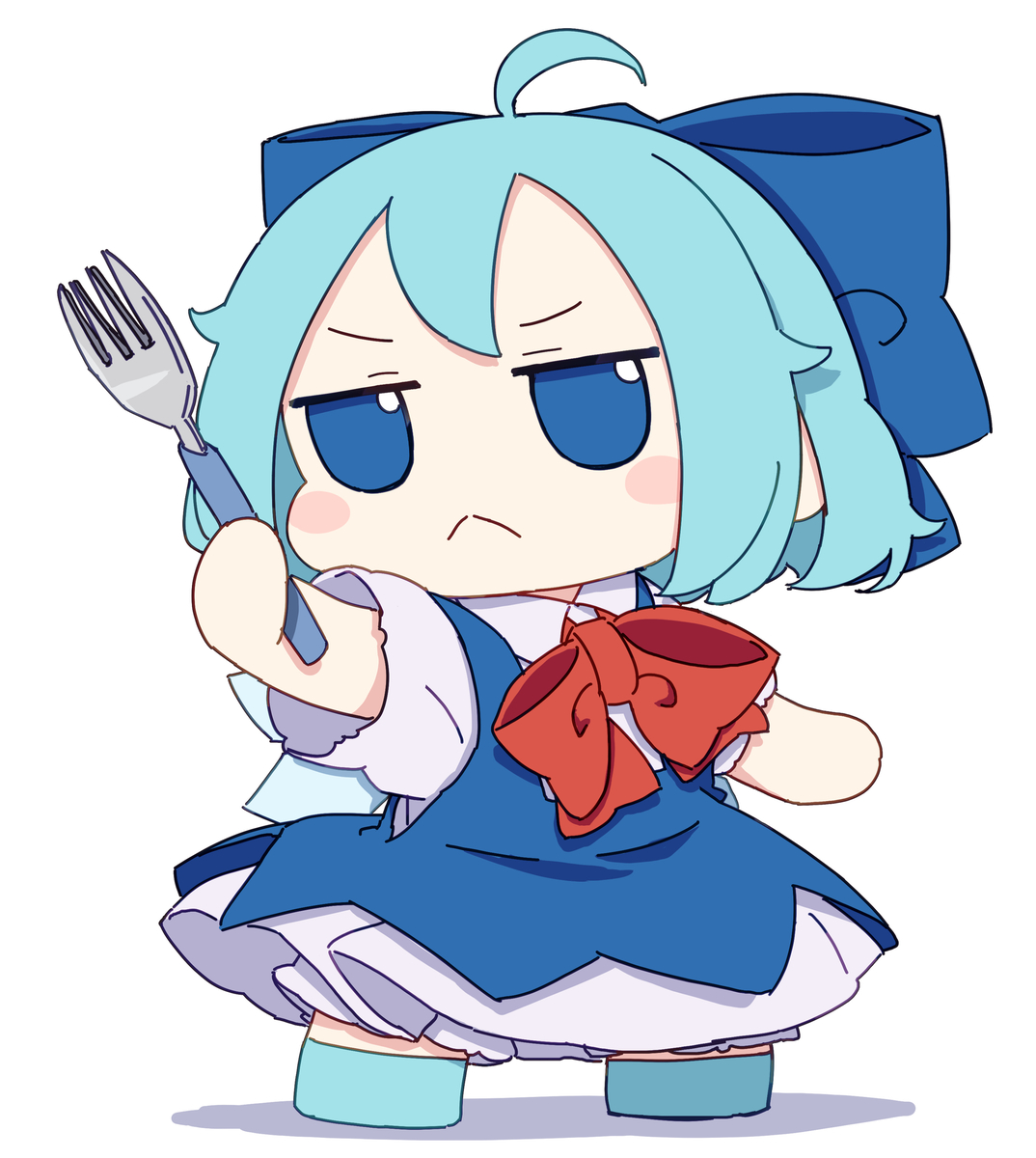 This is a pixiv picture whose title is フォークを持つ練習をするふもふもちるの。.