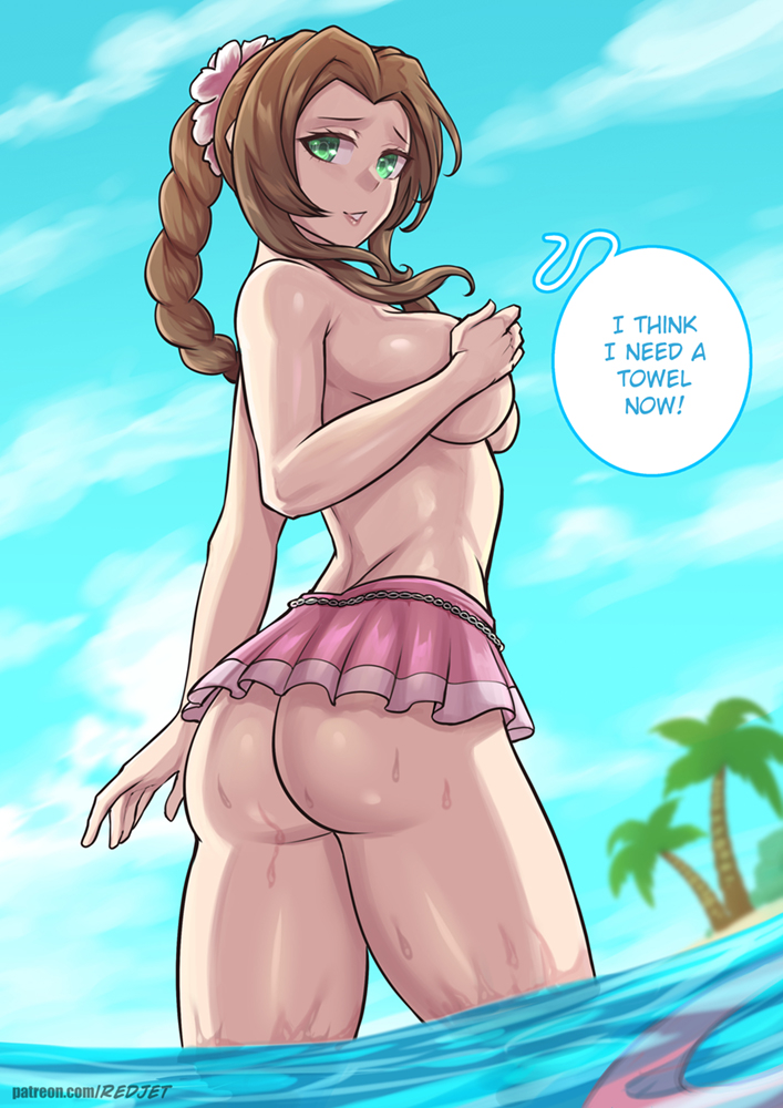 This is a pixiv picture whose title is Aerith swimsuit 02.