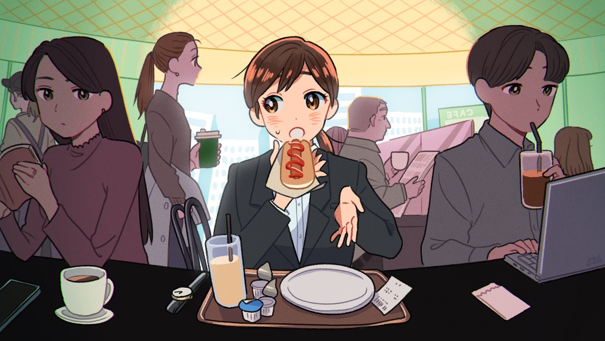 This is a pixiv picture whose title is ランチタイム？.