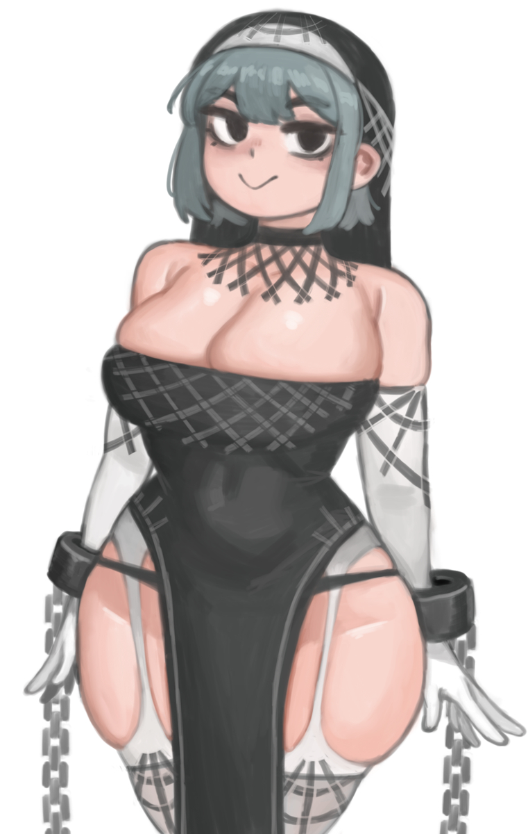 This is a pixiv picture whose title is Nun🖤.