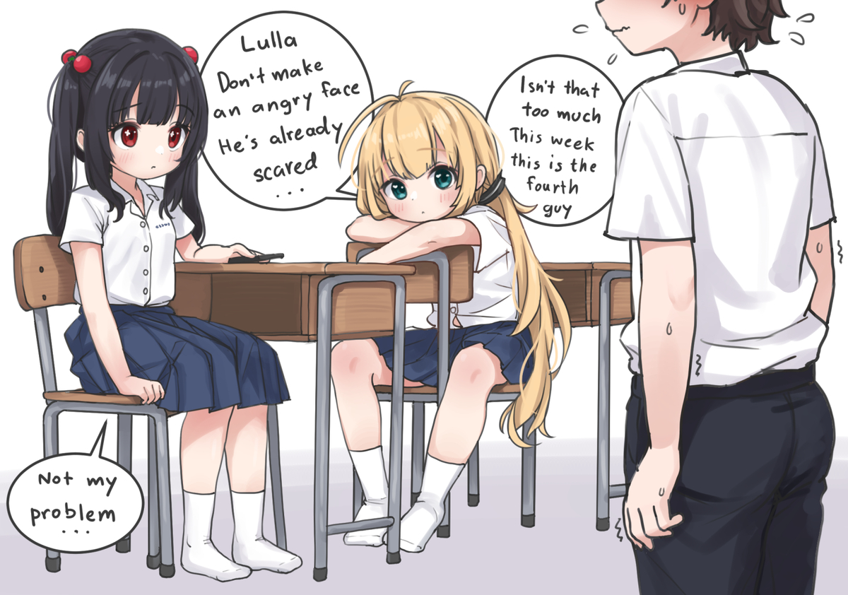 This is a pixiv picture whose title is Lulla at school 01.