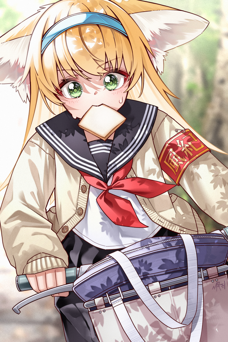 This is a pixiv picture whose title is 呜~快迟到了！.