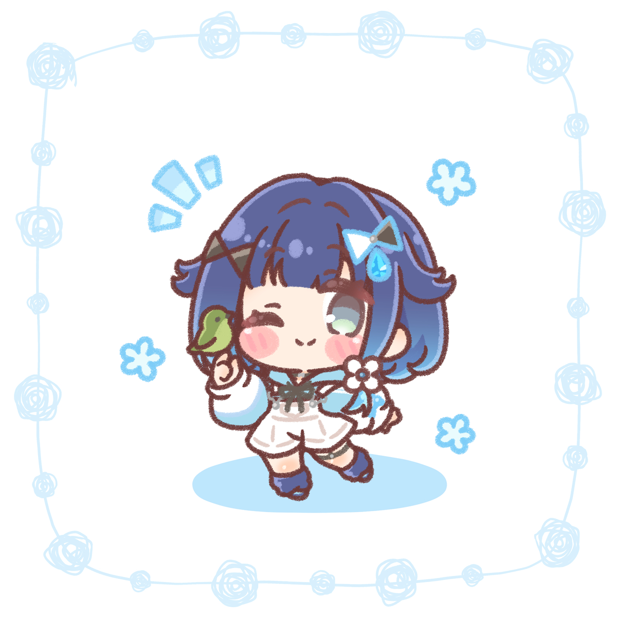 This is a pixiv picture whose title is 紡木こかげちゃん📘💧.