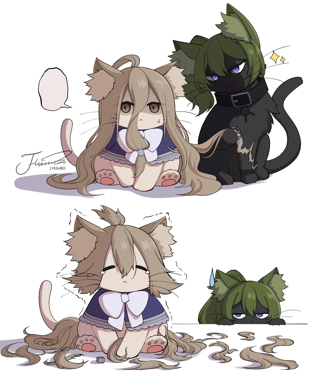 This is a pixiv picture whose title is 🐱💬🐱✨.