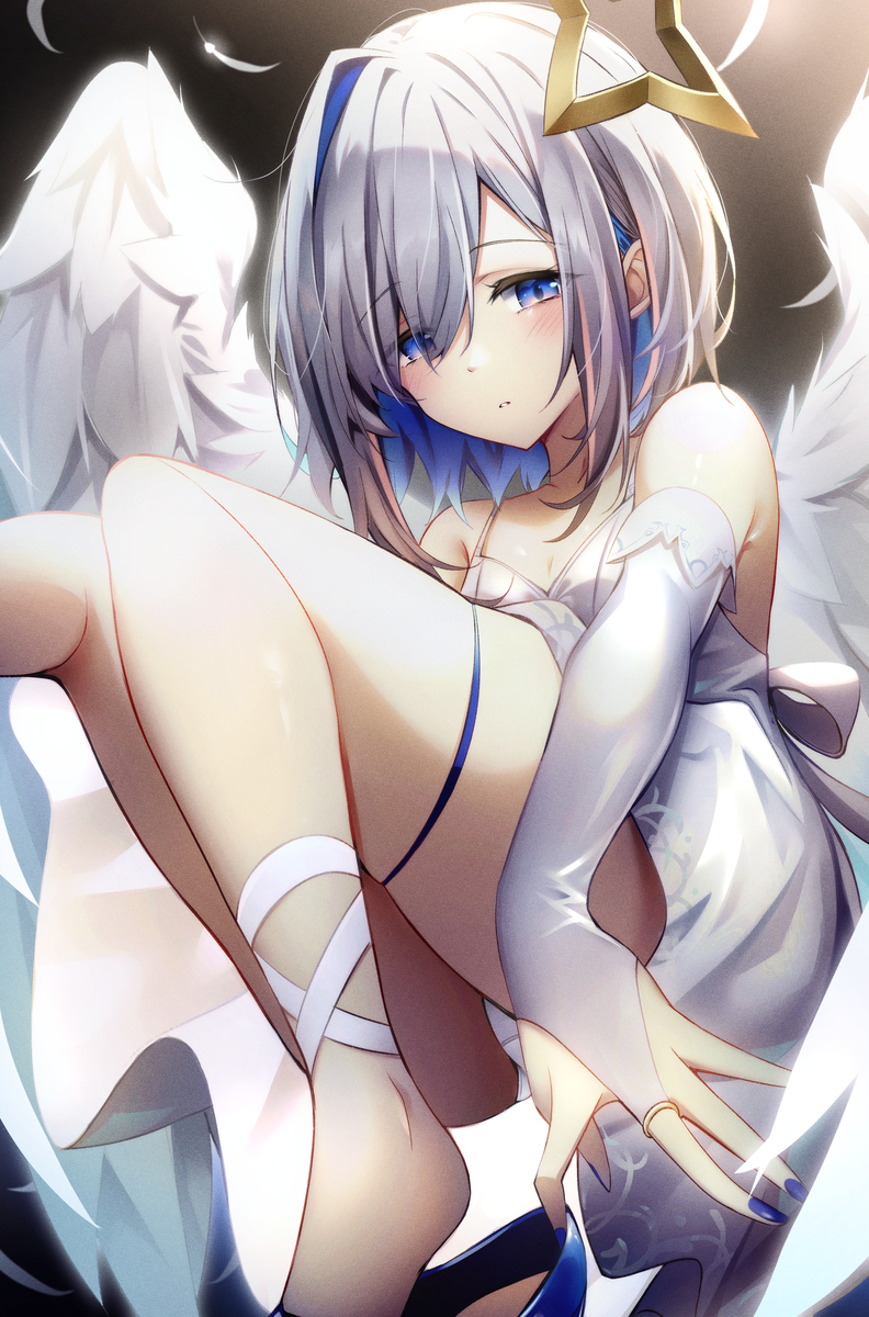 This is a pixiv picture whose title is 舞い降りる.