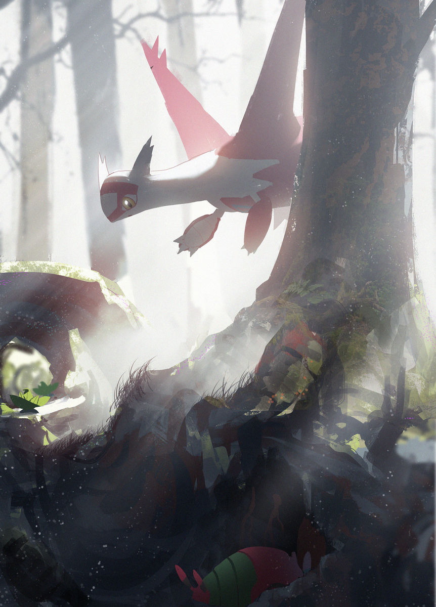 This is a pixiv picture whose title is 森の中.