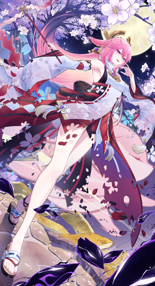 This is a pixiv picture whose title is 八重神子.