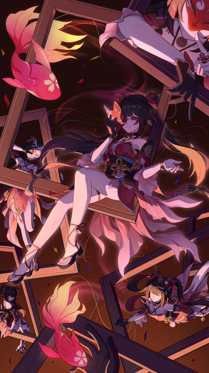 This is a pixiv picture whose title is 花火·一人千役.