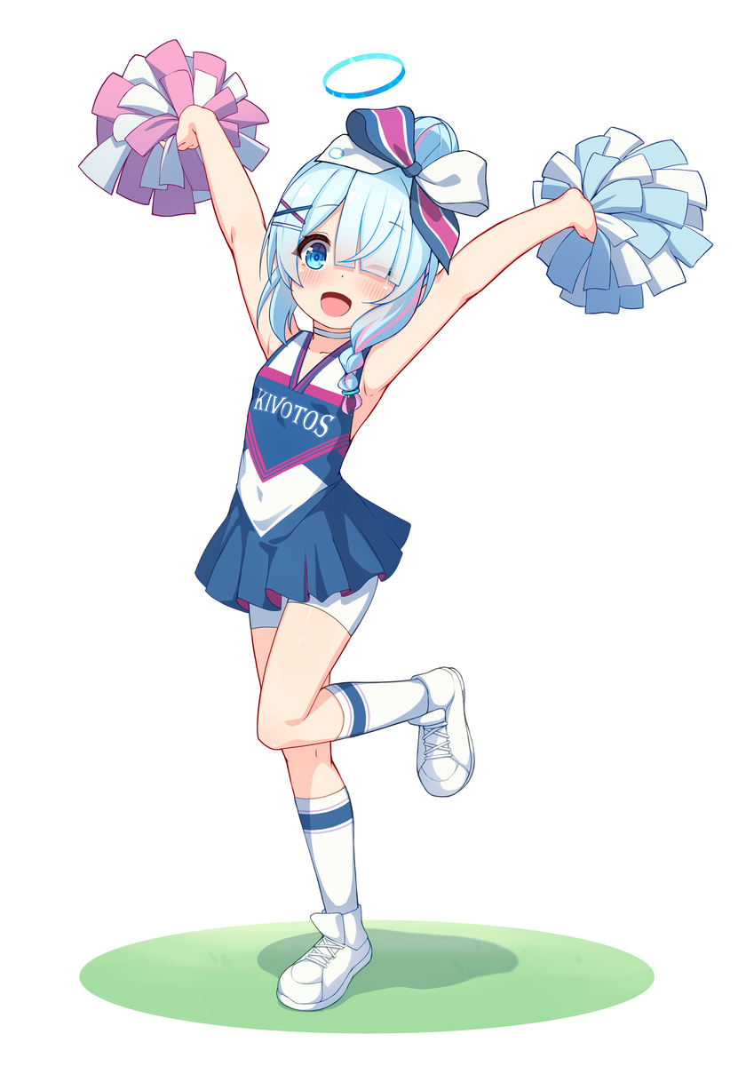 This is a pixiv picture whose title is Arona Cheerleader.