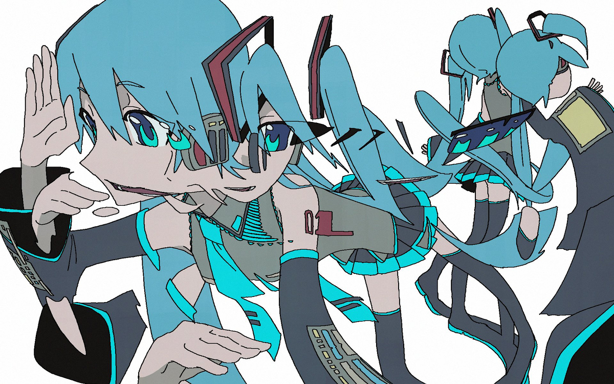 This is a pixiv picture whose title is 初音ミク.