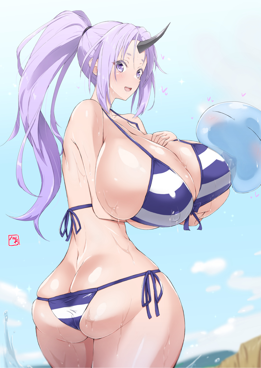 This is a pixiv picture whose title is 水着シオン.