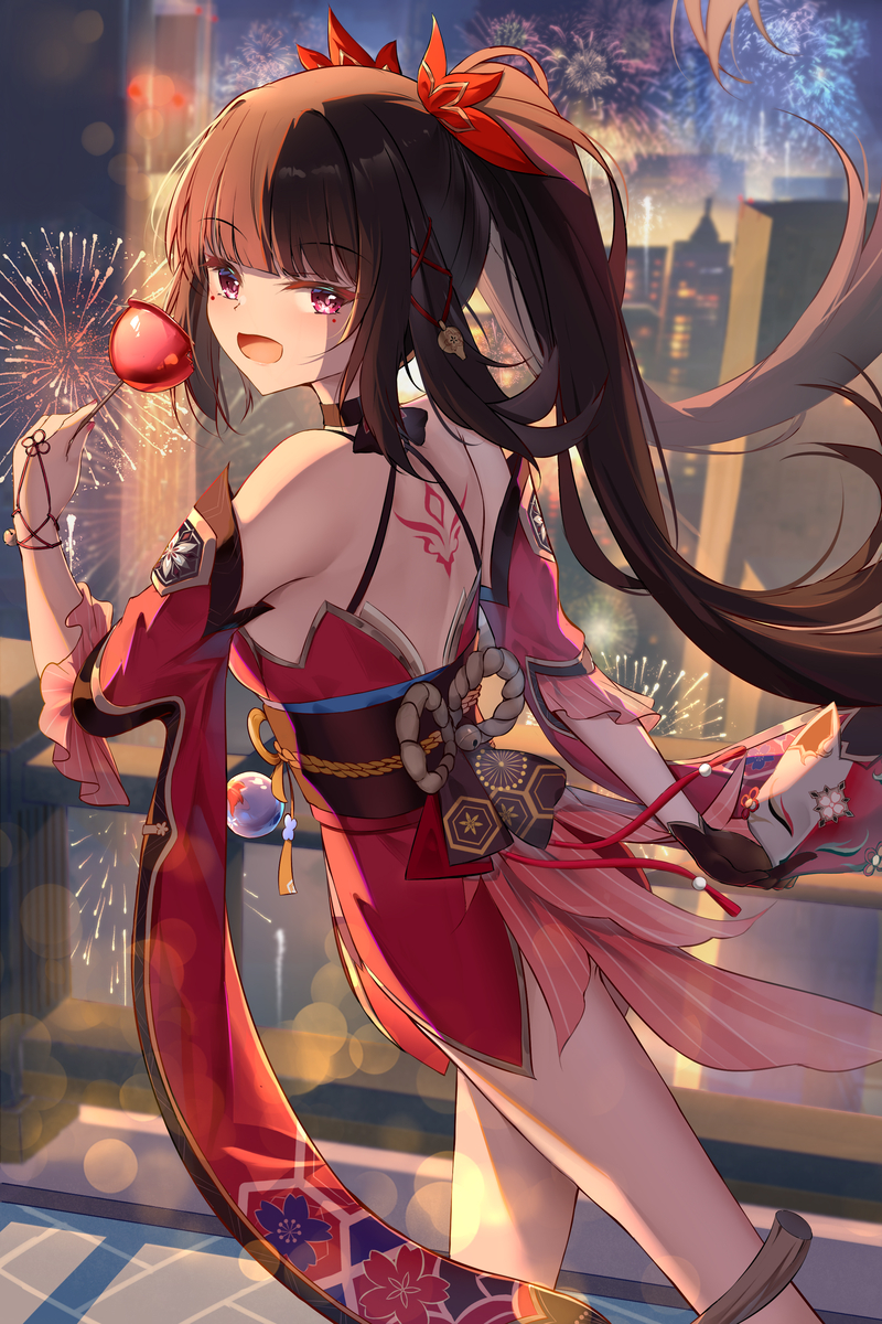 This is a pixiv picture whose title is かわいい花火！！！.