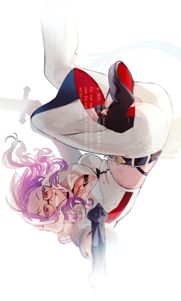 This is a pixiv picture whose title is [skeb]赤目メガネのお姉さん.
