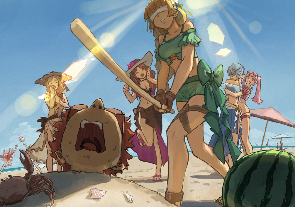 This is a pixiv picture whose title is Beach Game.