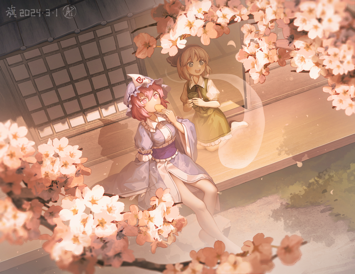 This is a pixiv picture whose title is 樱的季节.