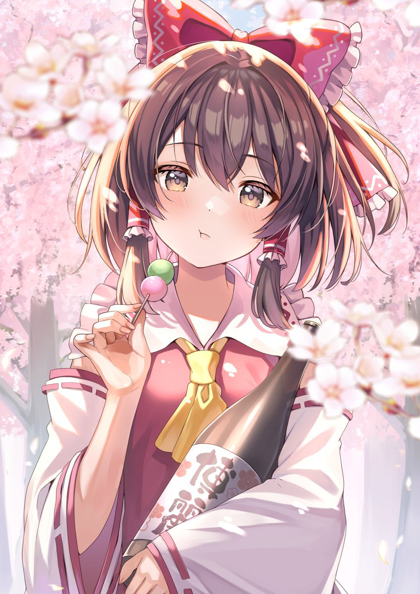 This is a pixiv picture whose title is 花より団子.