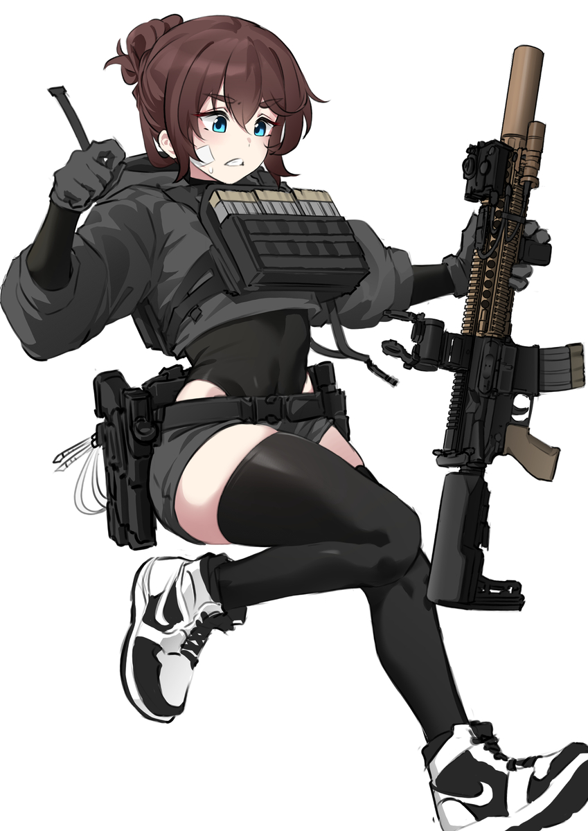 This is a pixiv picture whose title is MK18 with Lonerchan.