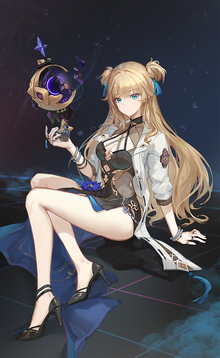 This is a pixiv picture whose title is 松雀奶奶，我来背你.