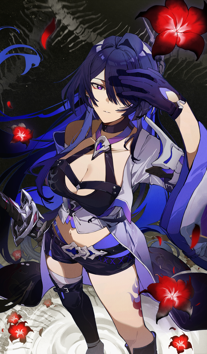 This is a pixiv picture whose title is 崩壊：スターレイル/ Acheron.