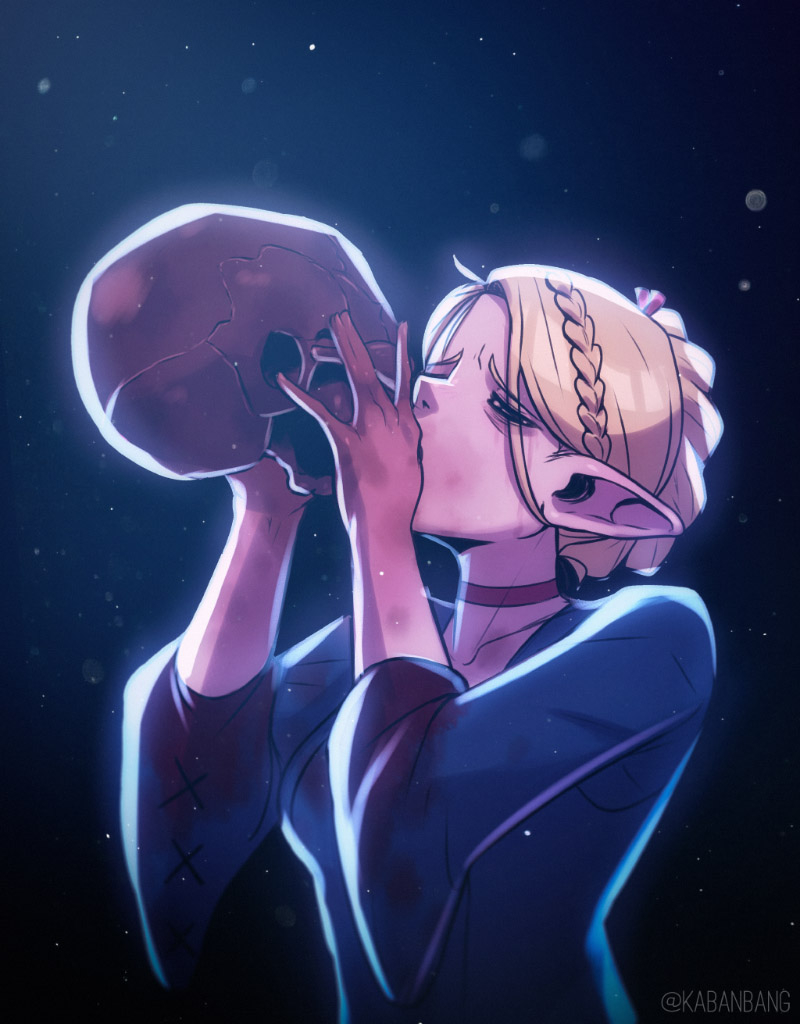 This is a pixiv picture whose title is A Lover's Kiss.