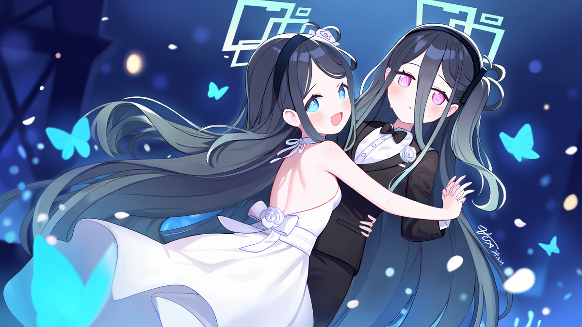 This is a pixiv picture whose title is 礼服爱丽丝和Key的双人舞👗🎩.