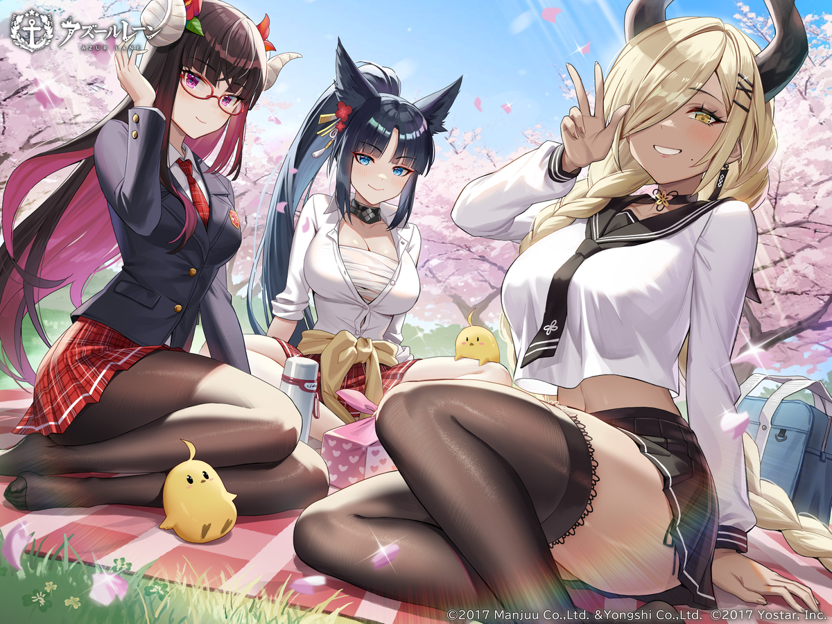 This is a pixiv picture whose title is 【お仕事】アズールレーン.