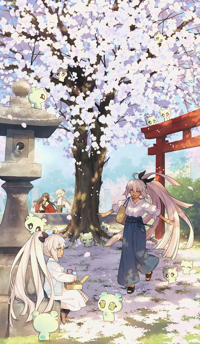 This is a pixiv picture whose title is お花見沖田さんズ2024.