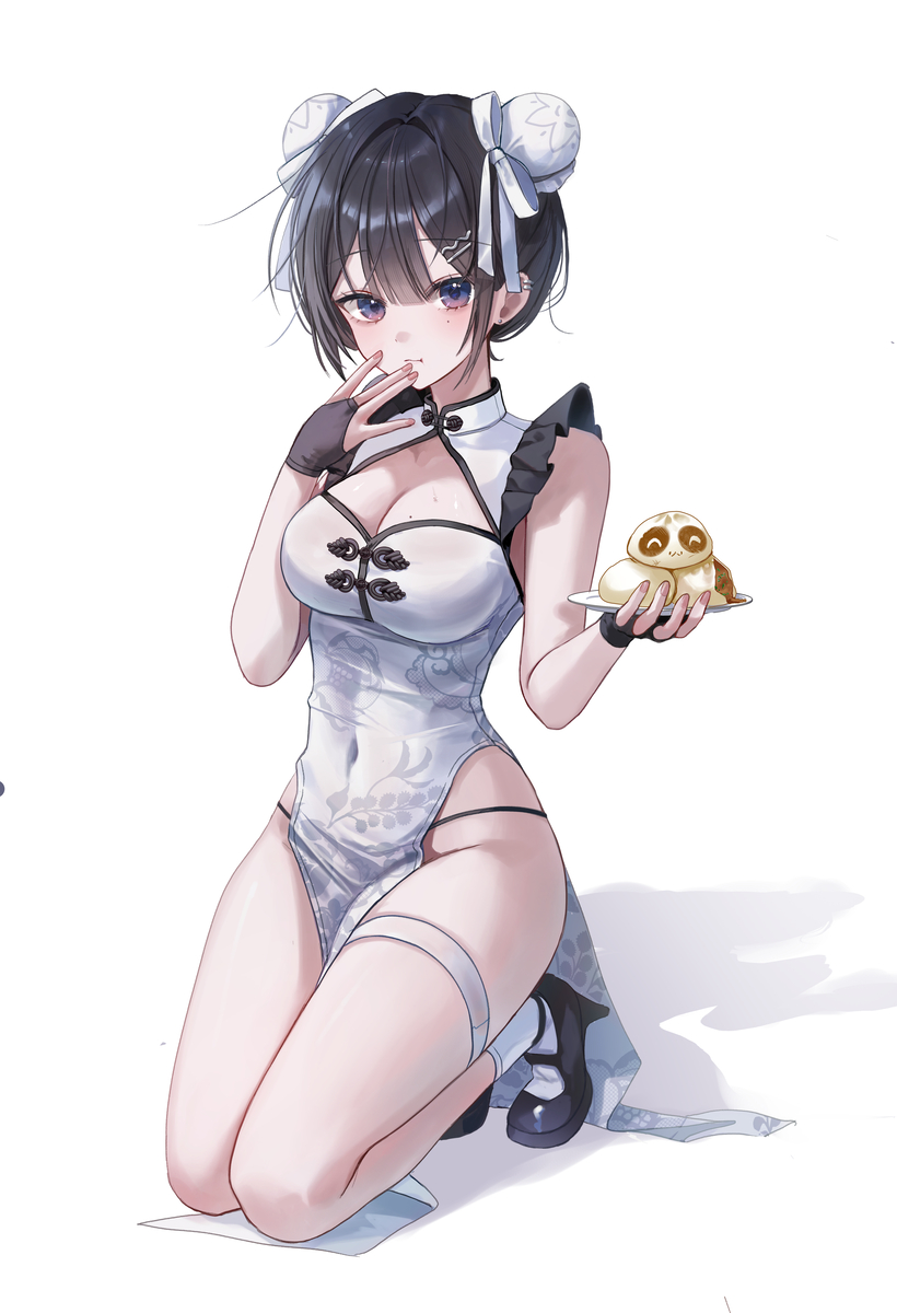 This is a pixiv picture whose title is 🐼🥟.