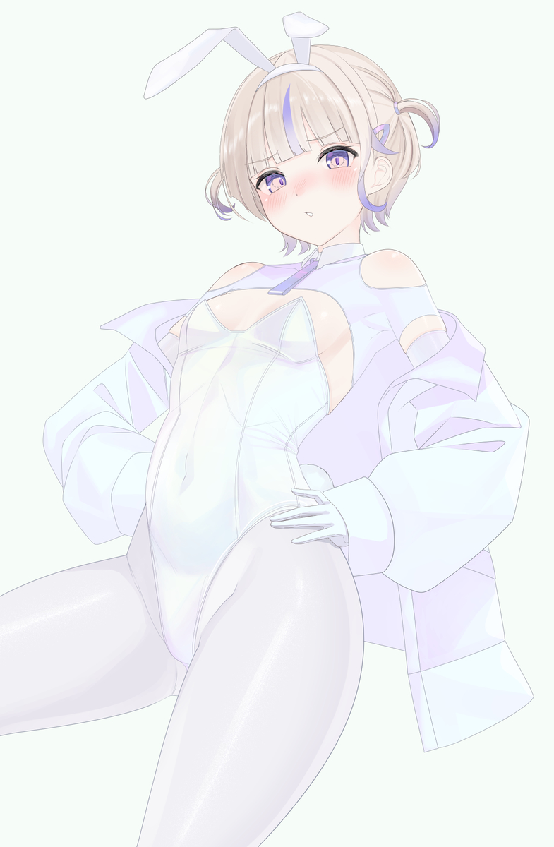 This is a pixiv picture whose title is 白バニーばんちょ.
