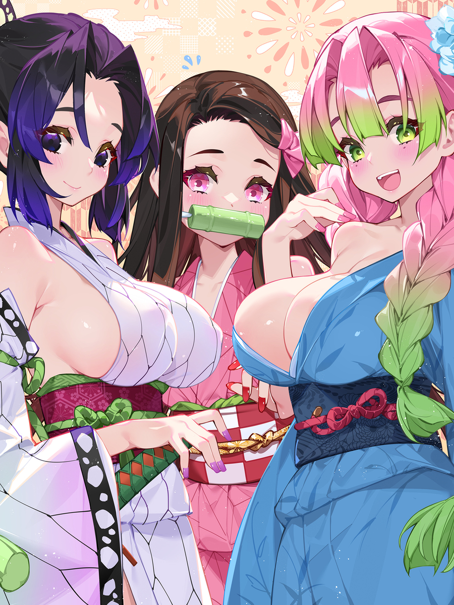 This is a pixiv picture whose title is 🍑🍑🍒🍈🍈.