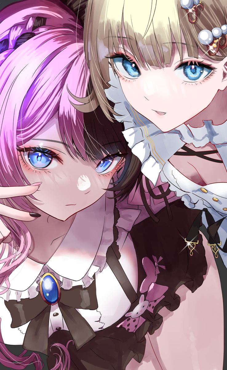 This is a pixiv picture whose title is 橘ひなの・英リサ.