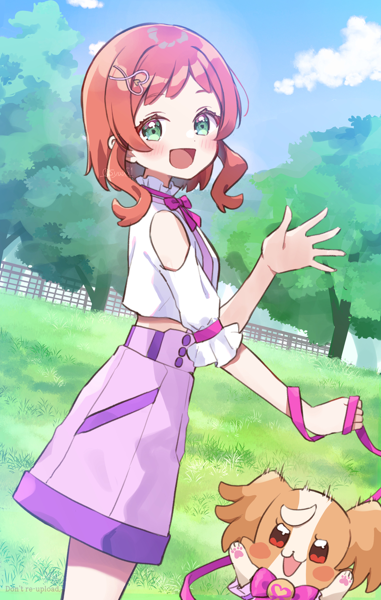 This is a pixiv picture whose title is 散歩中のいろはちゃんに出会いたい.