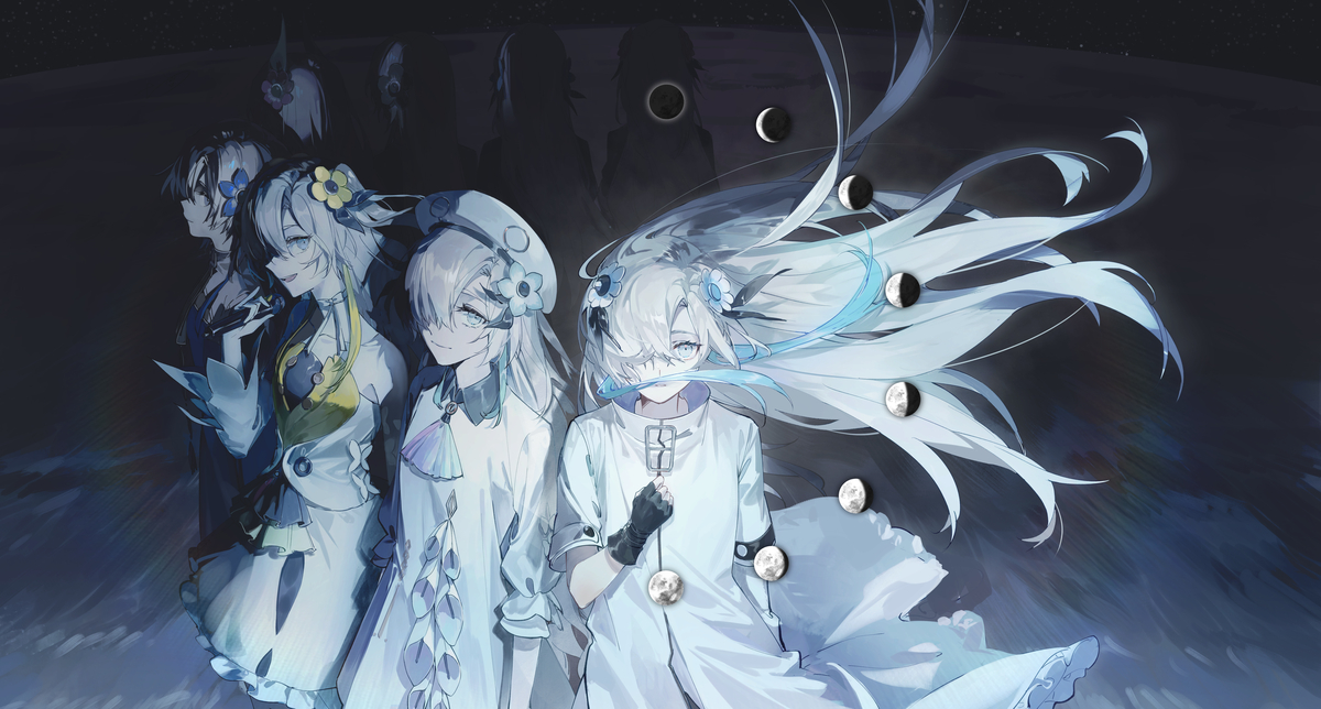 This is a pixiv picture whose title is 月相.