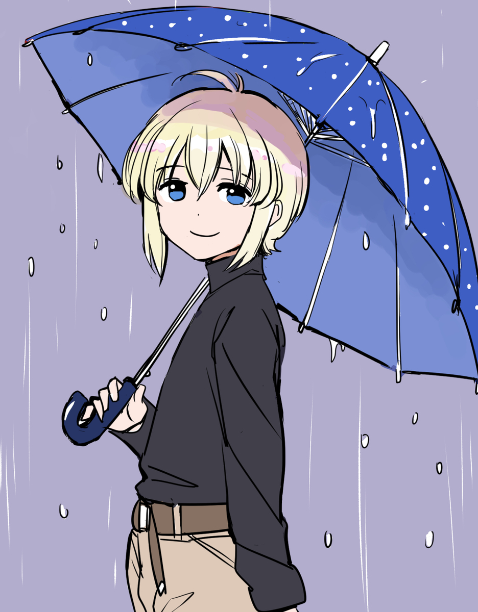 This is a pixiv picture whose title is 雪でも雨でも笑顔リコ （GUNSLINGER GIRL）.