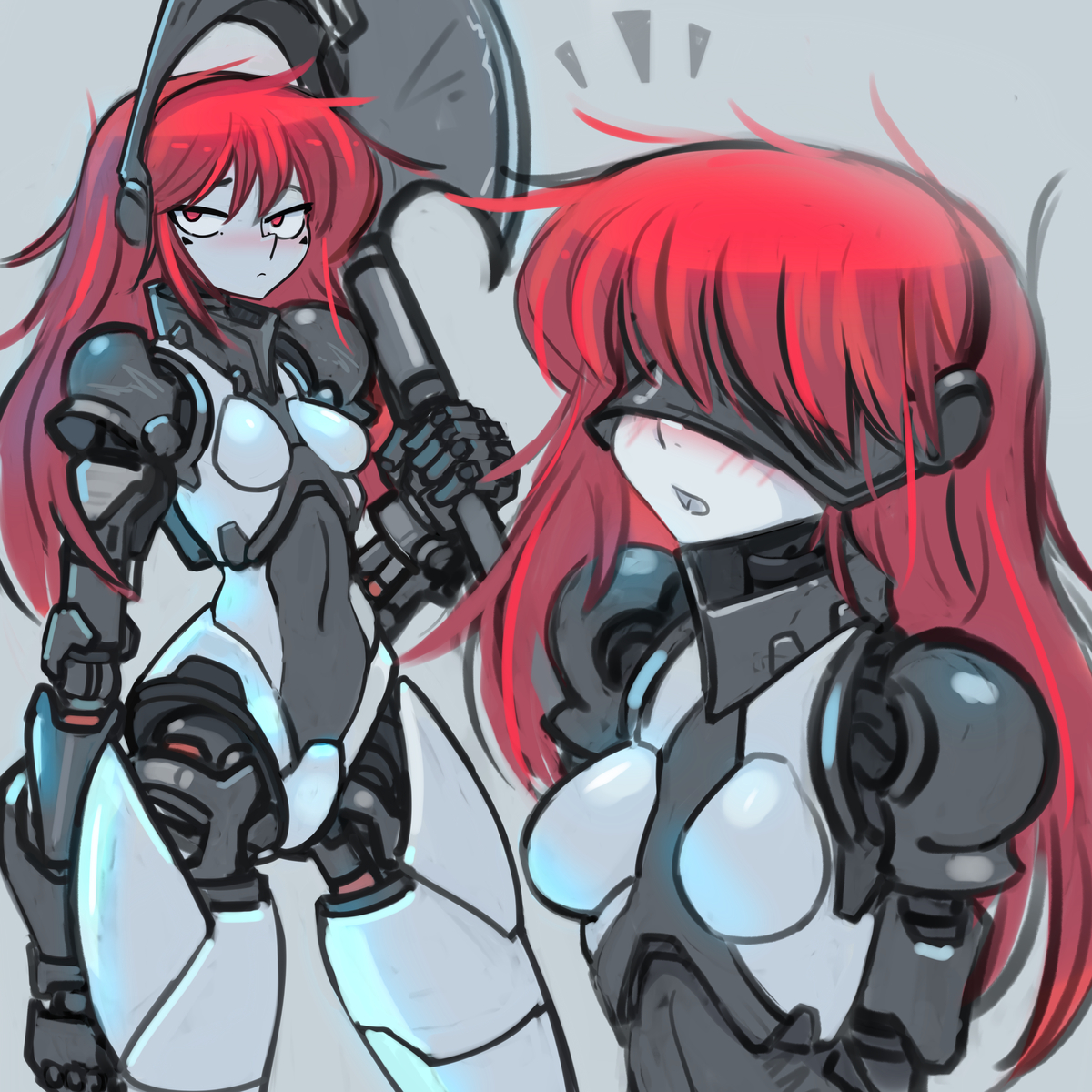 This is a pixiv picture whose title is Robotgirl concept.