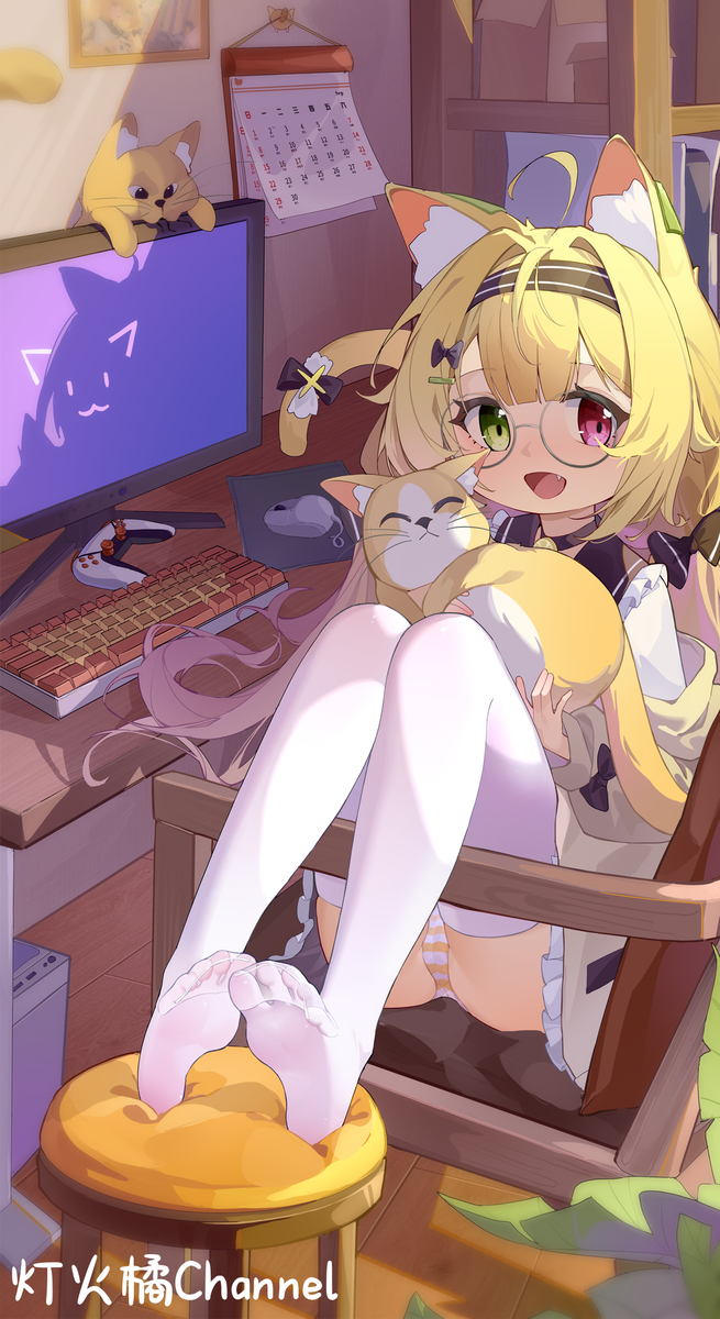 This is a pixiv picture whose title is 橘猫猫.