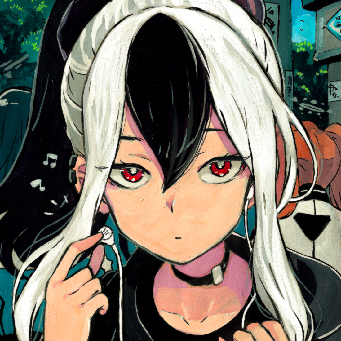 This is a pixiv picture whose title is 鬼方カヨコ.