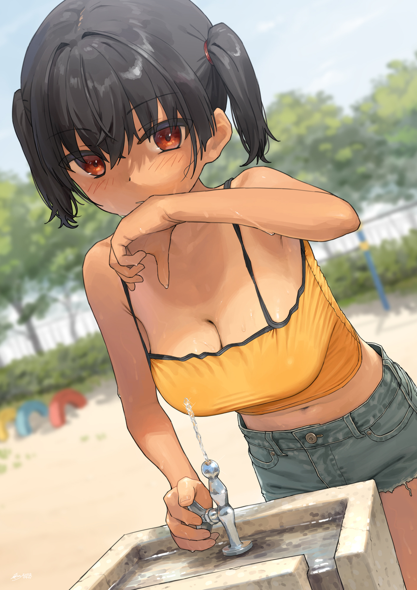 This is a pixiv picture whose title is ガキ巨乳⑤⑦.