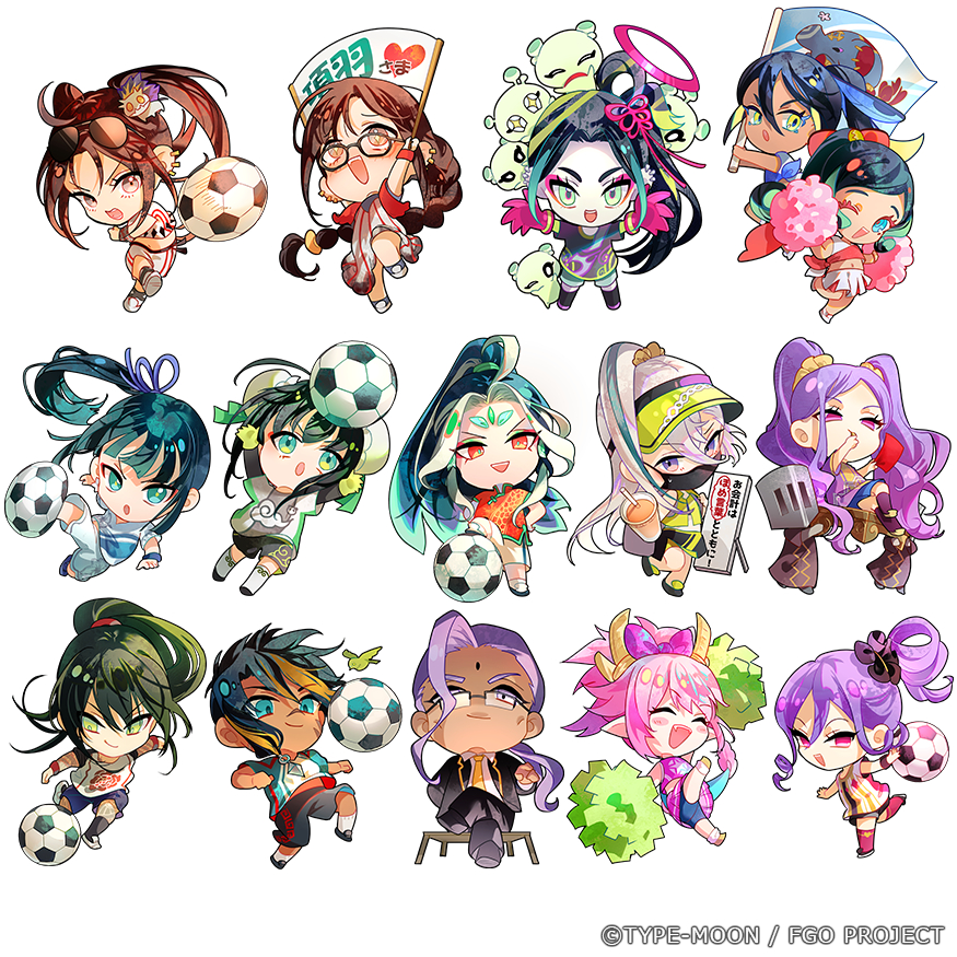 This is a pixiv picture whose title is 「Fate/Dream Striker」　14騎担当いたしました.